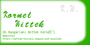 kornel wittek business card